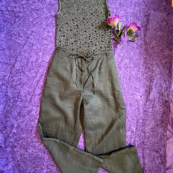 Linen Pants with drawstrings - Picture 1 of 7